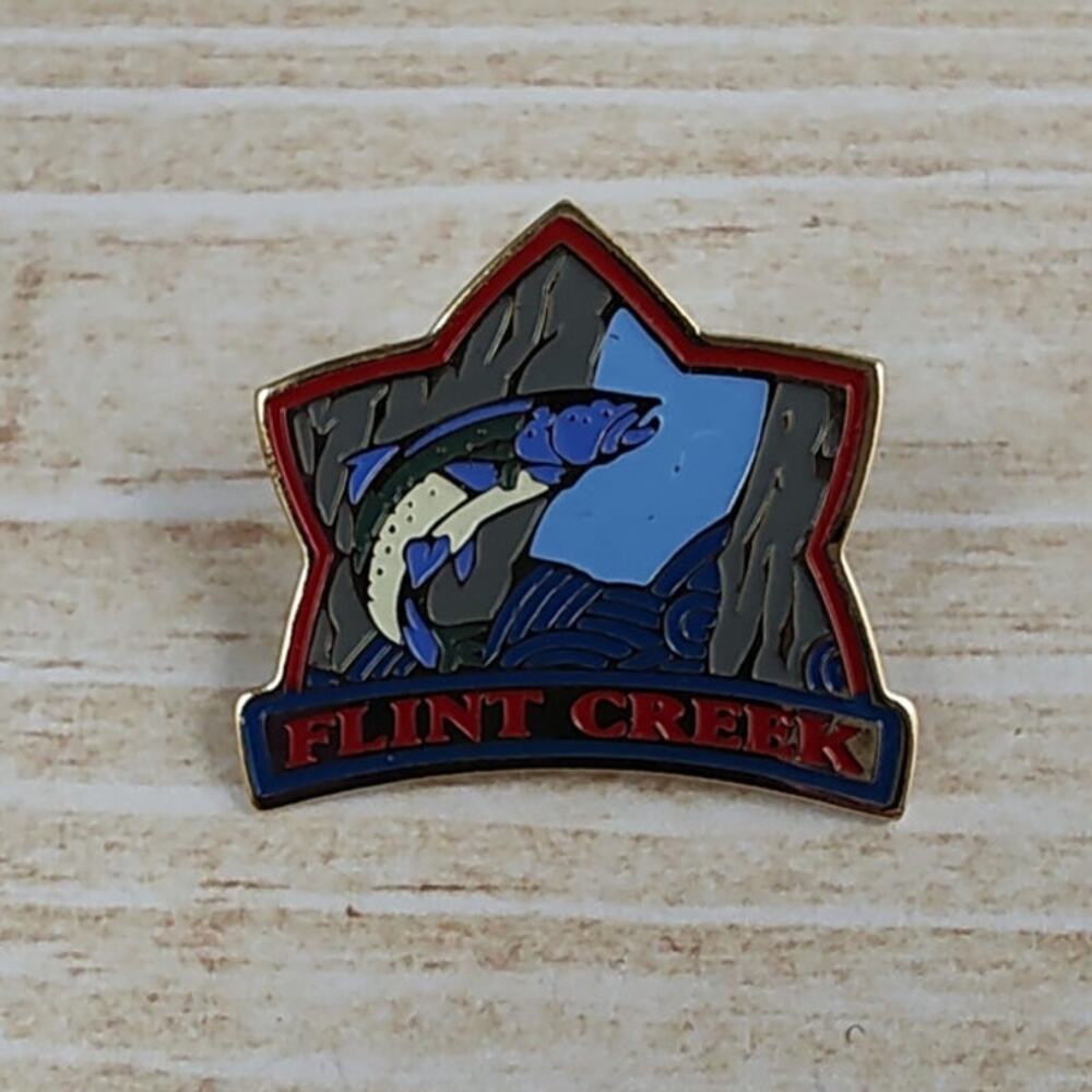 Flint Creek, Montana Fish Fishing Pin Souvenir Travel Hat Lapel Collectible